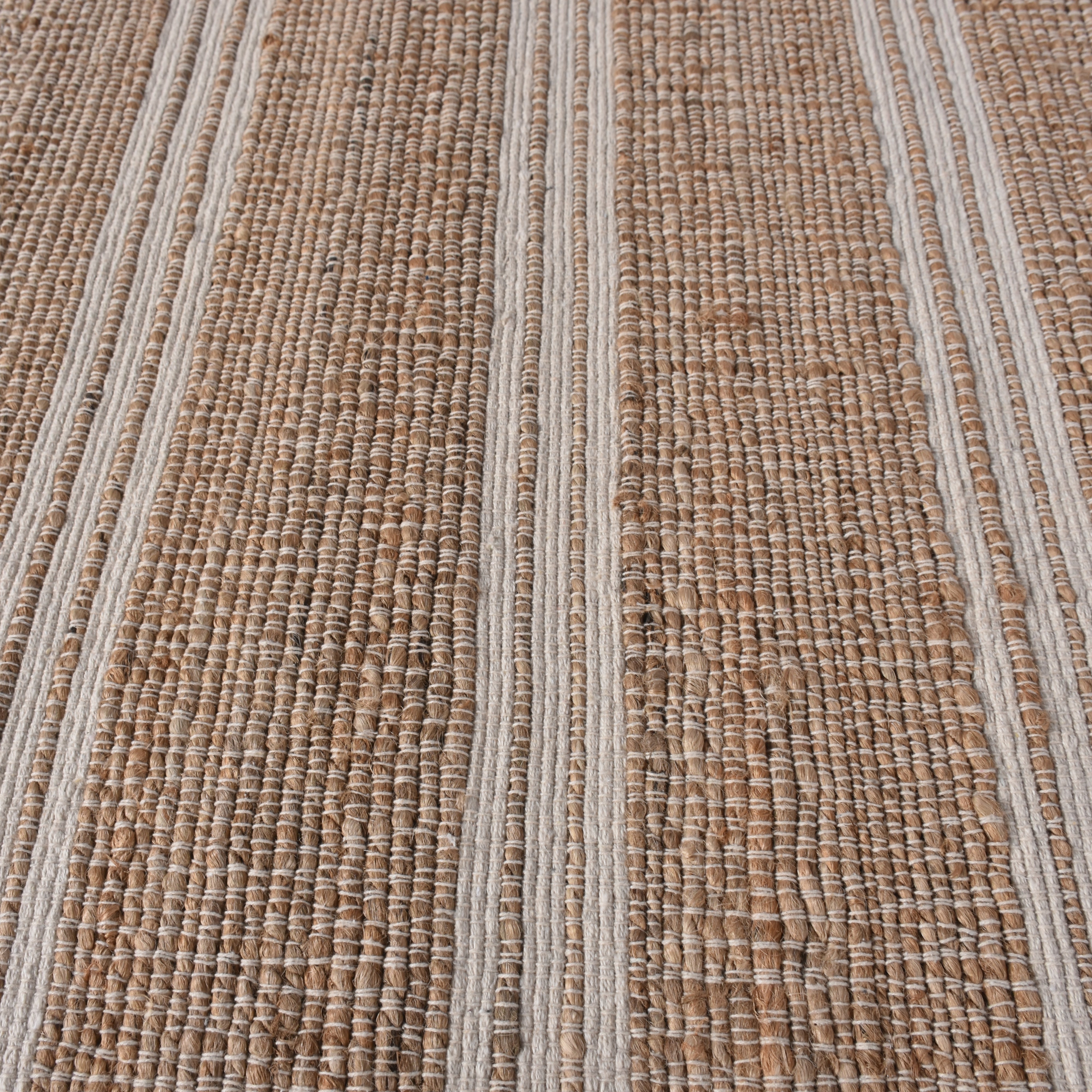 Daito Handwoven Flat Weave Jute & Cotton Rug in Natural & Ivory (2 Sizes)