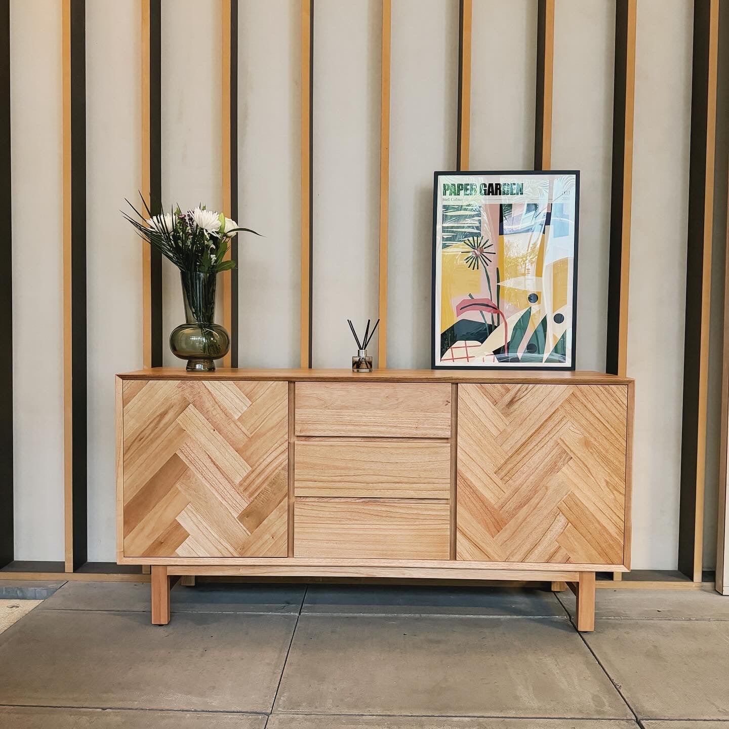 Raffles Solid Mindi Wood Sideboard