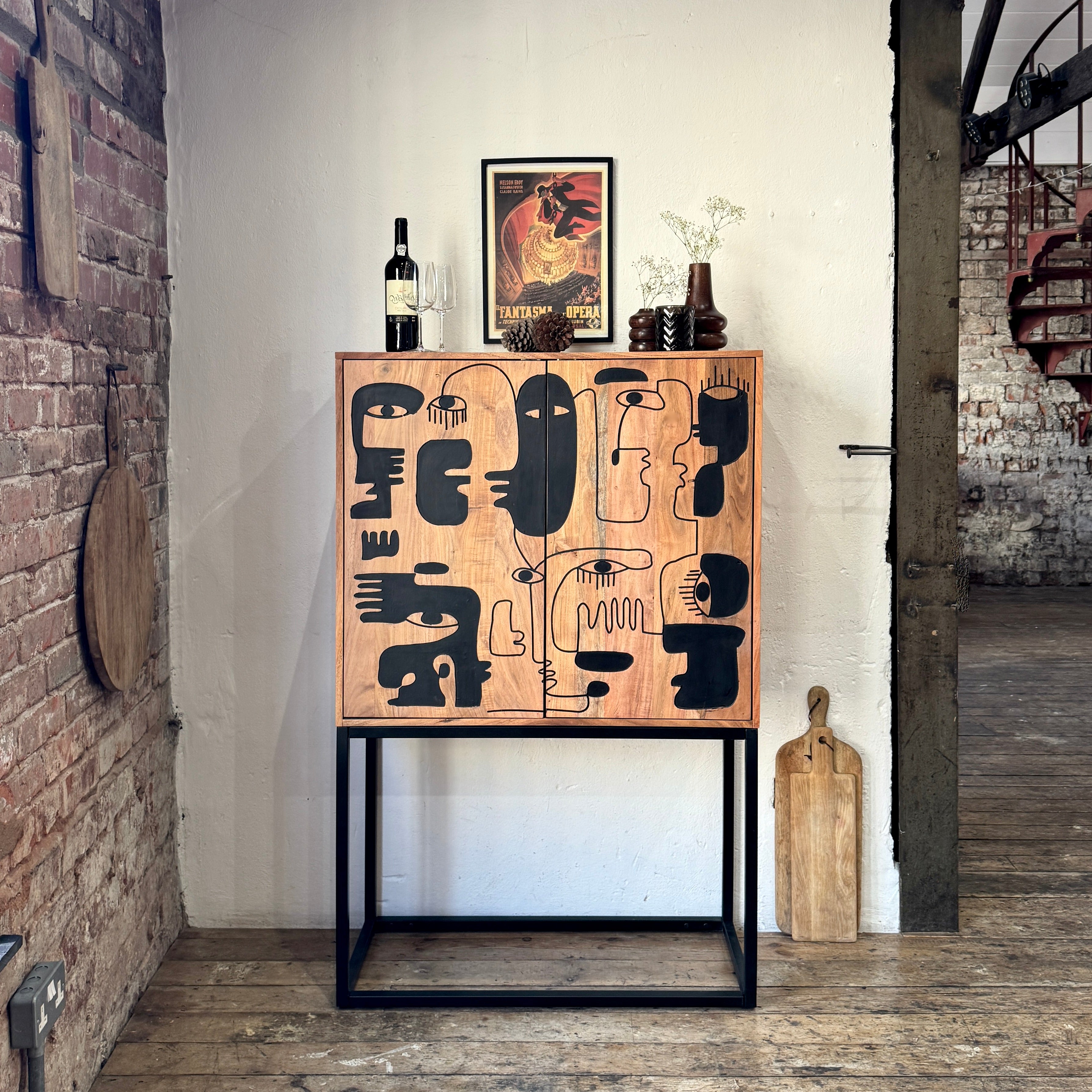 Pablo Solid Acacia Wood 2 Door Highboard