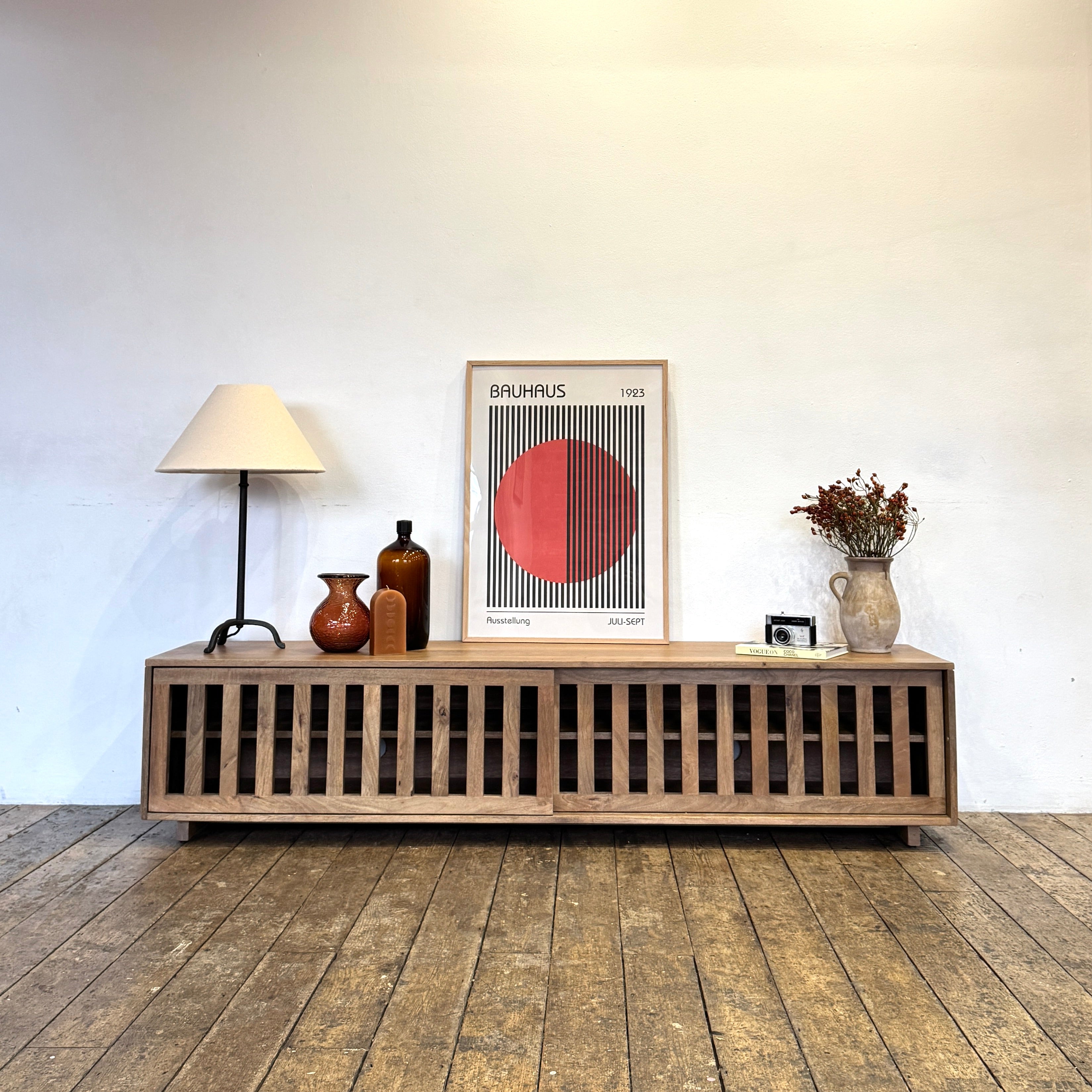 Caleb Solid Mango Wood TV Stand in Light Brown (4 Sizes)