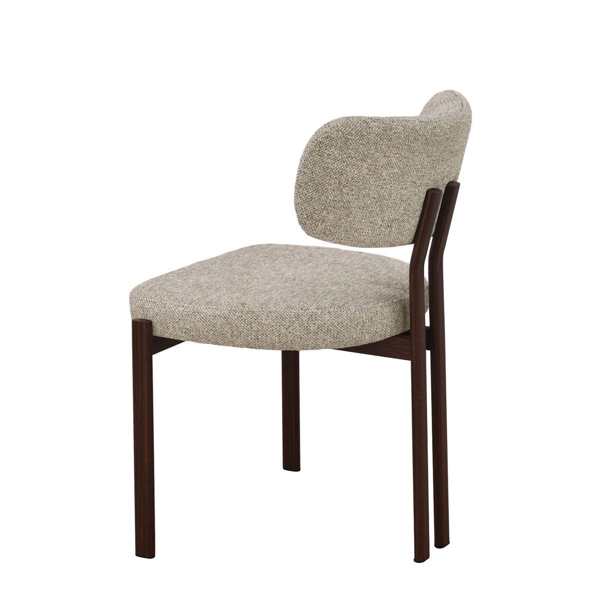 Dori Dining Chair in Truffle with a Walnut Frame (2pk)
