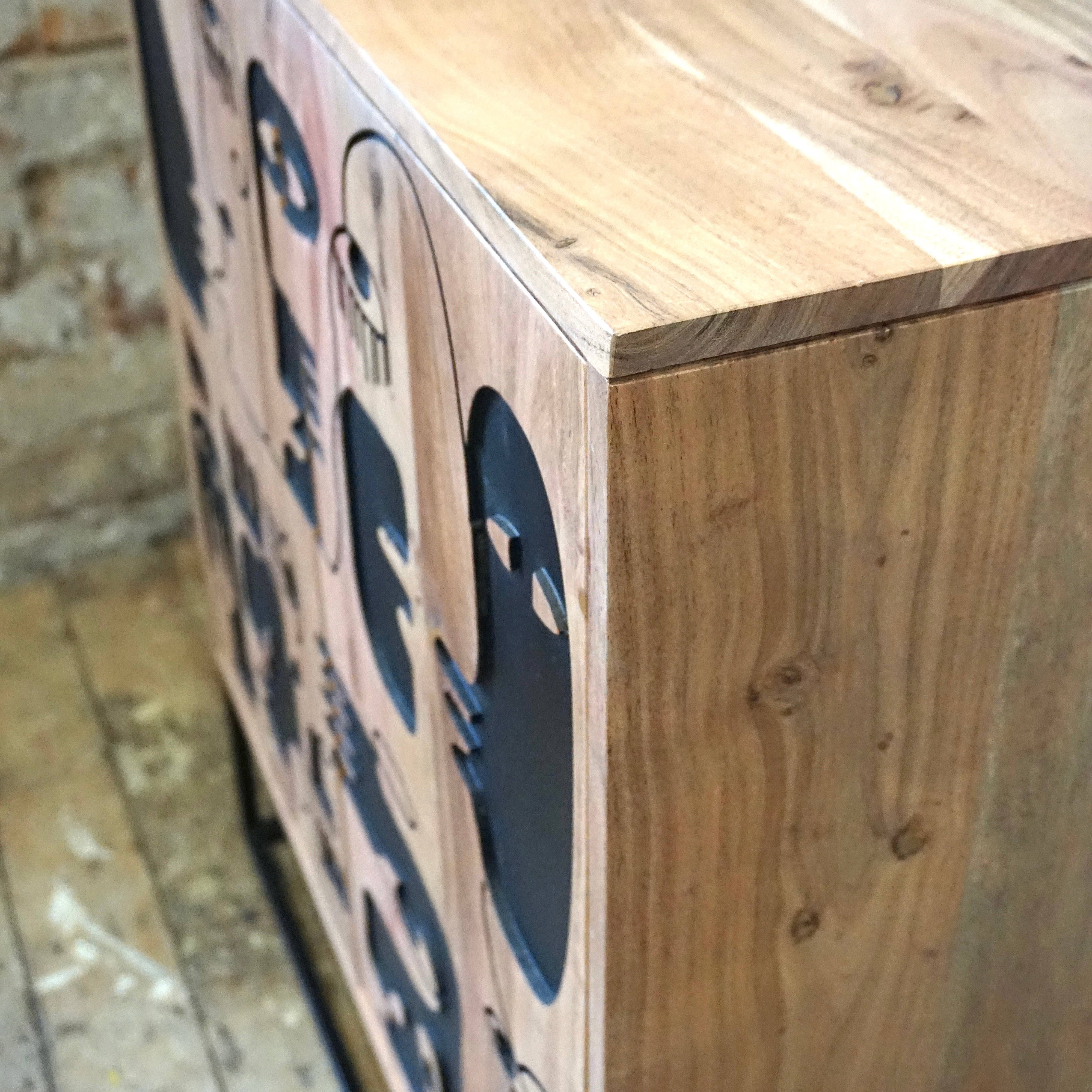 Pablo Solid Acacia Wood 2 Door Sideboard