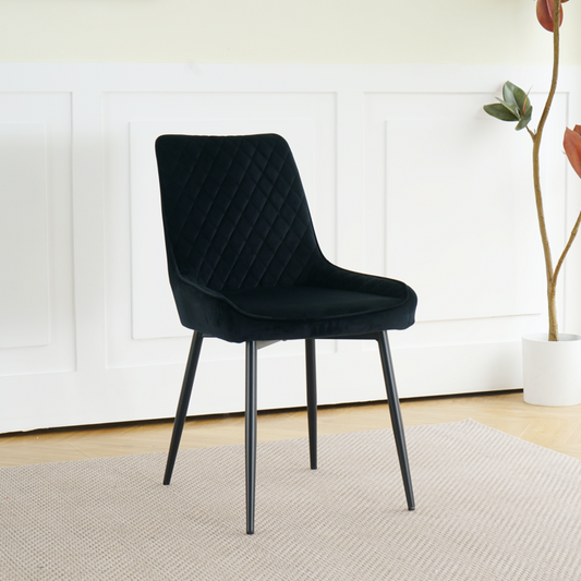 Ava Dining Chairs in Black (2pk)
