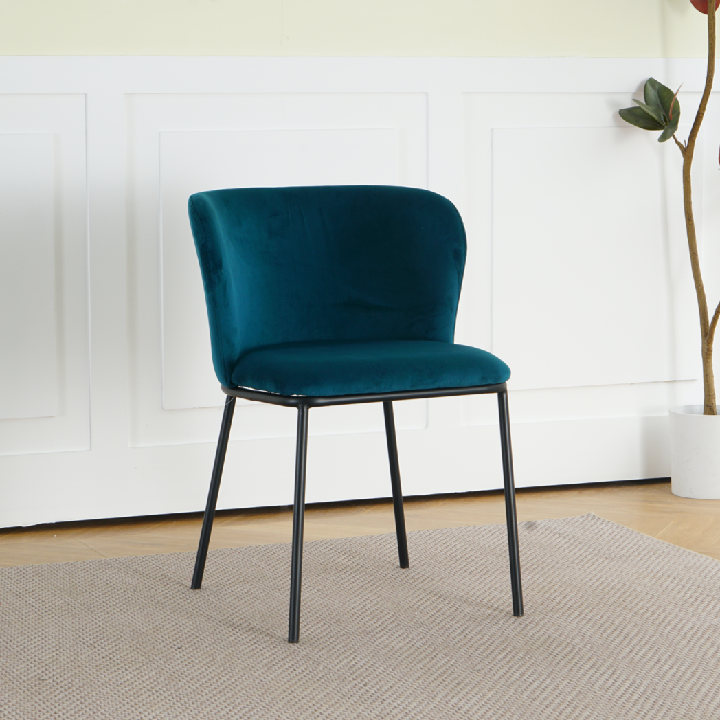 Mila Dining Chairs in Teal (2pk)