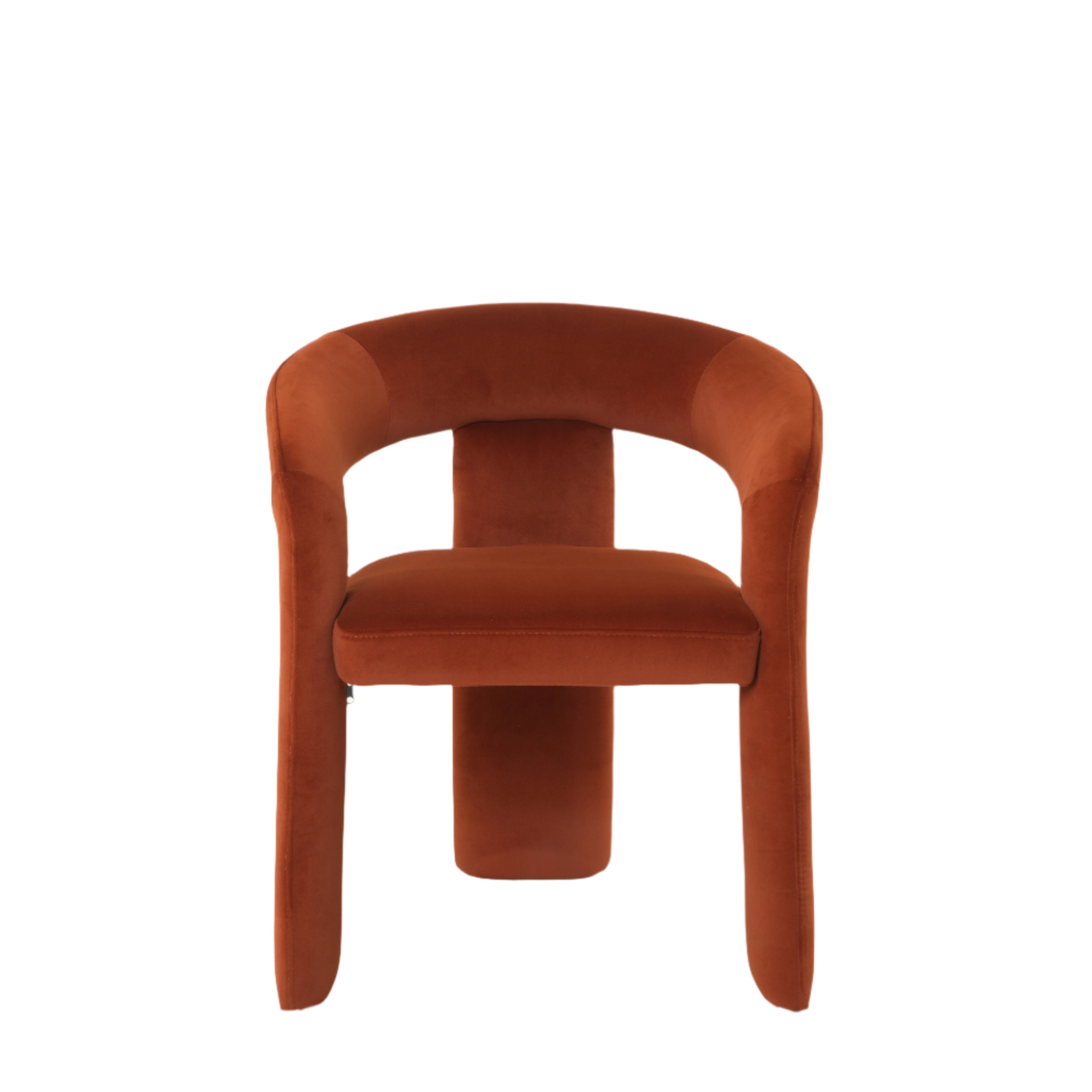 Eva Dining Chairs in Burnt Orange (2pk)