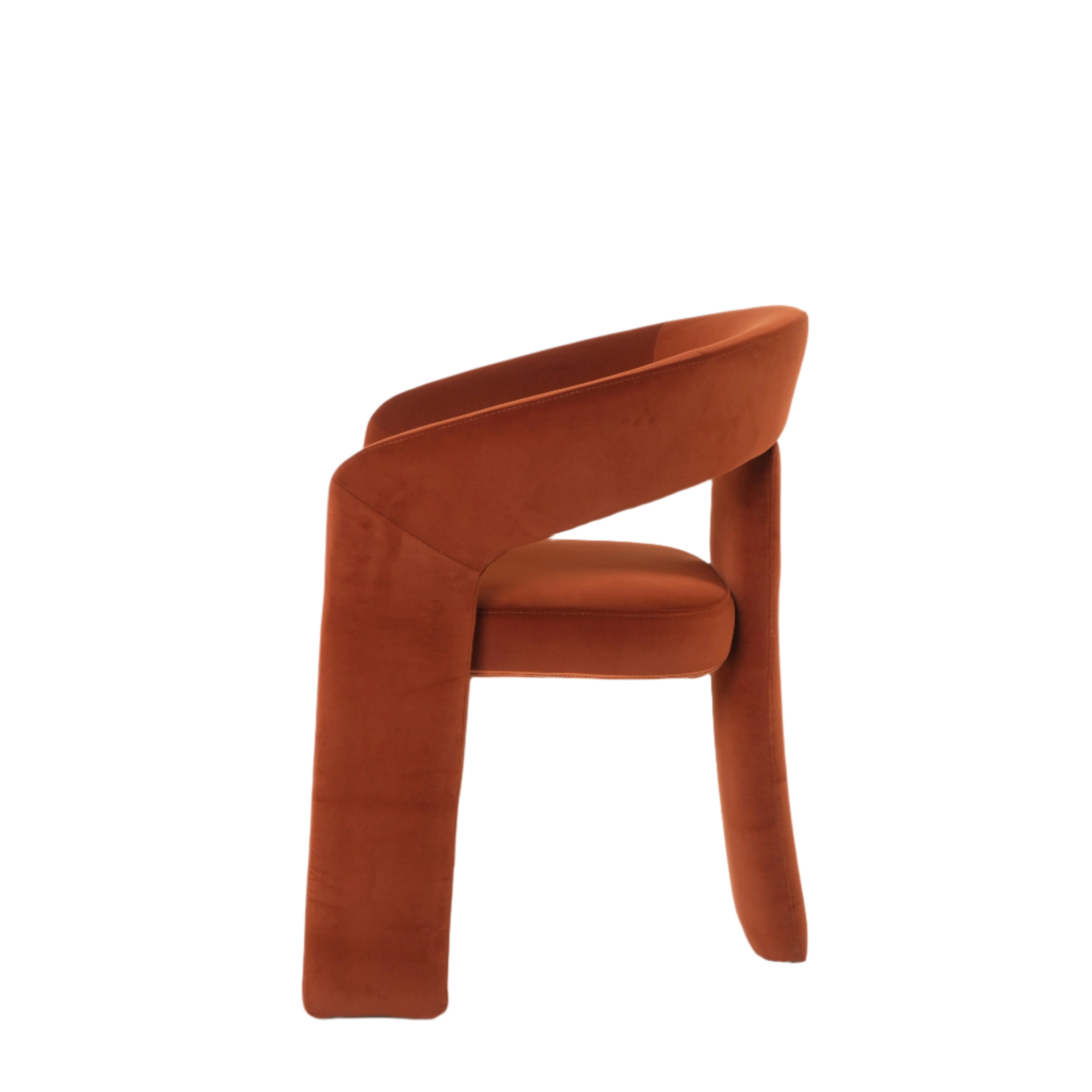 Eva Dining Chairs in Burnt Orange (2pk)
