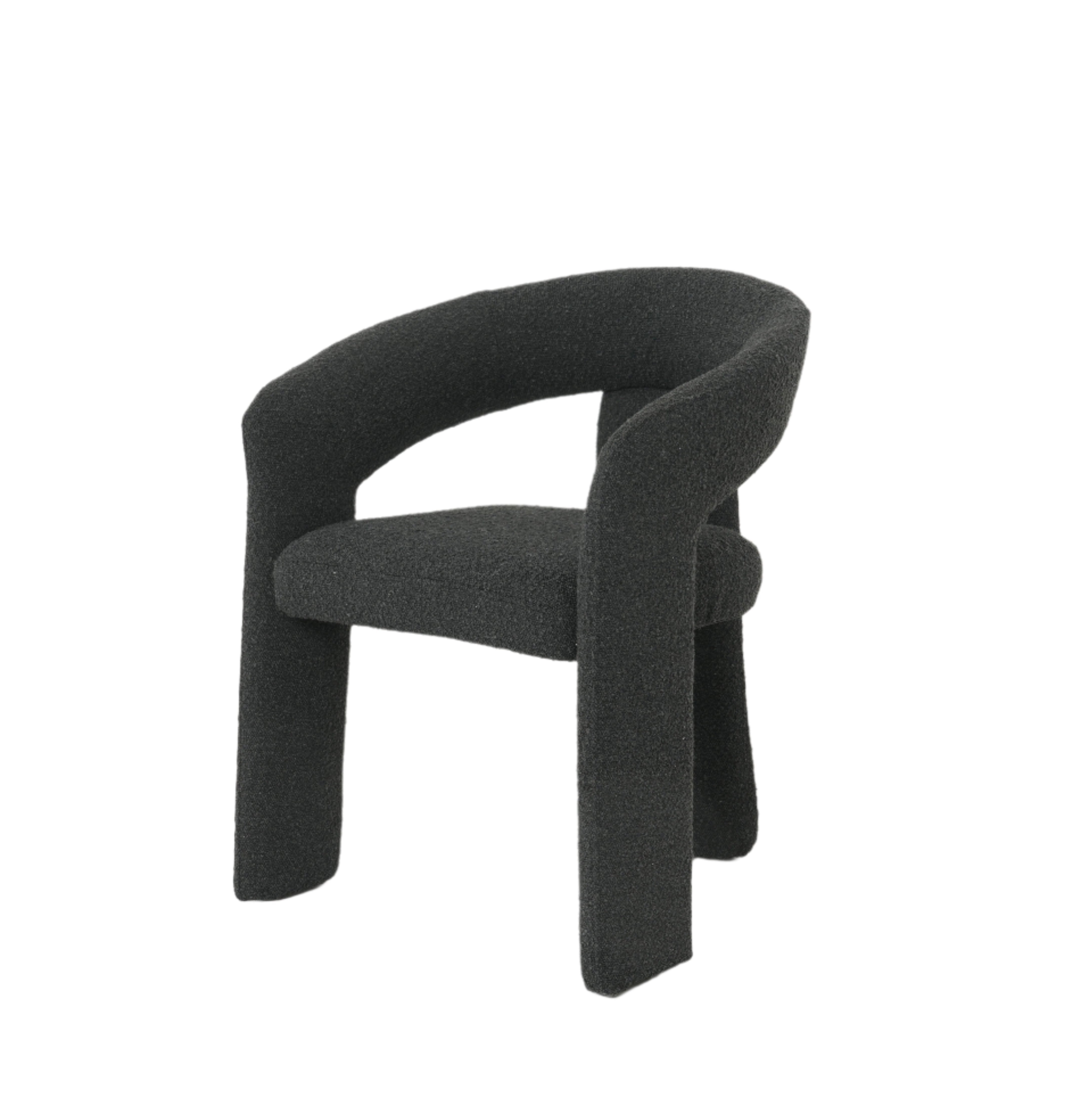 Eva Dining Chairs in Black Boucle (2pk)