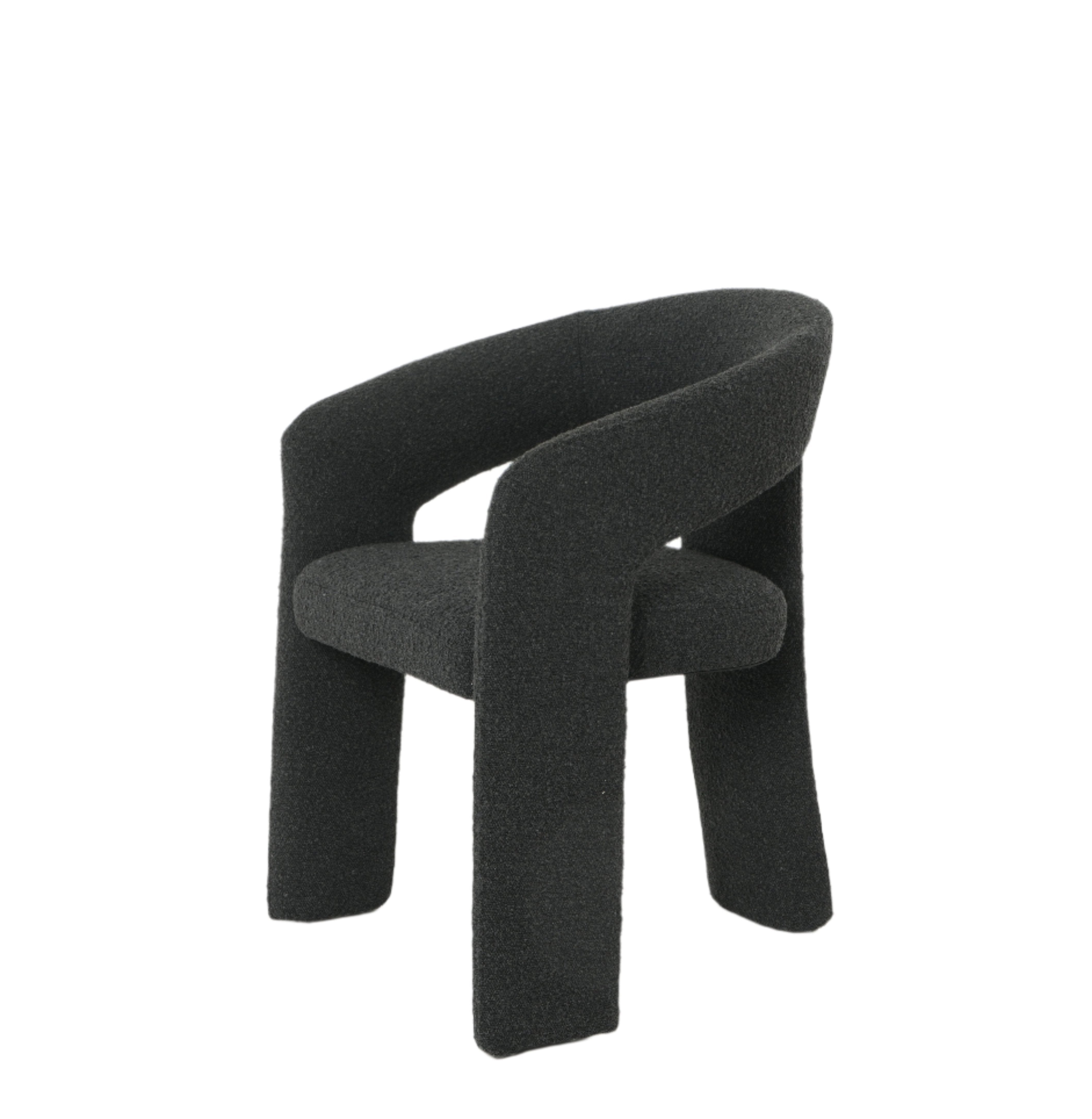 Eva Dining Chairs in Black Boucle (2pk)