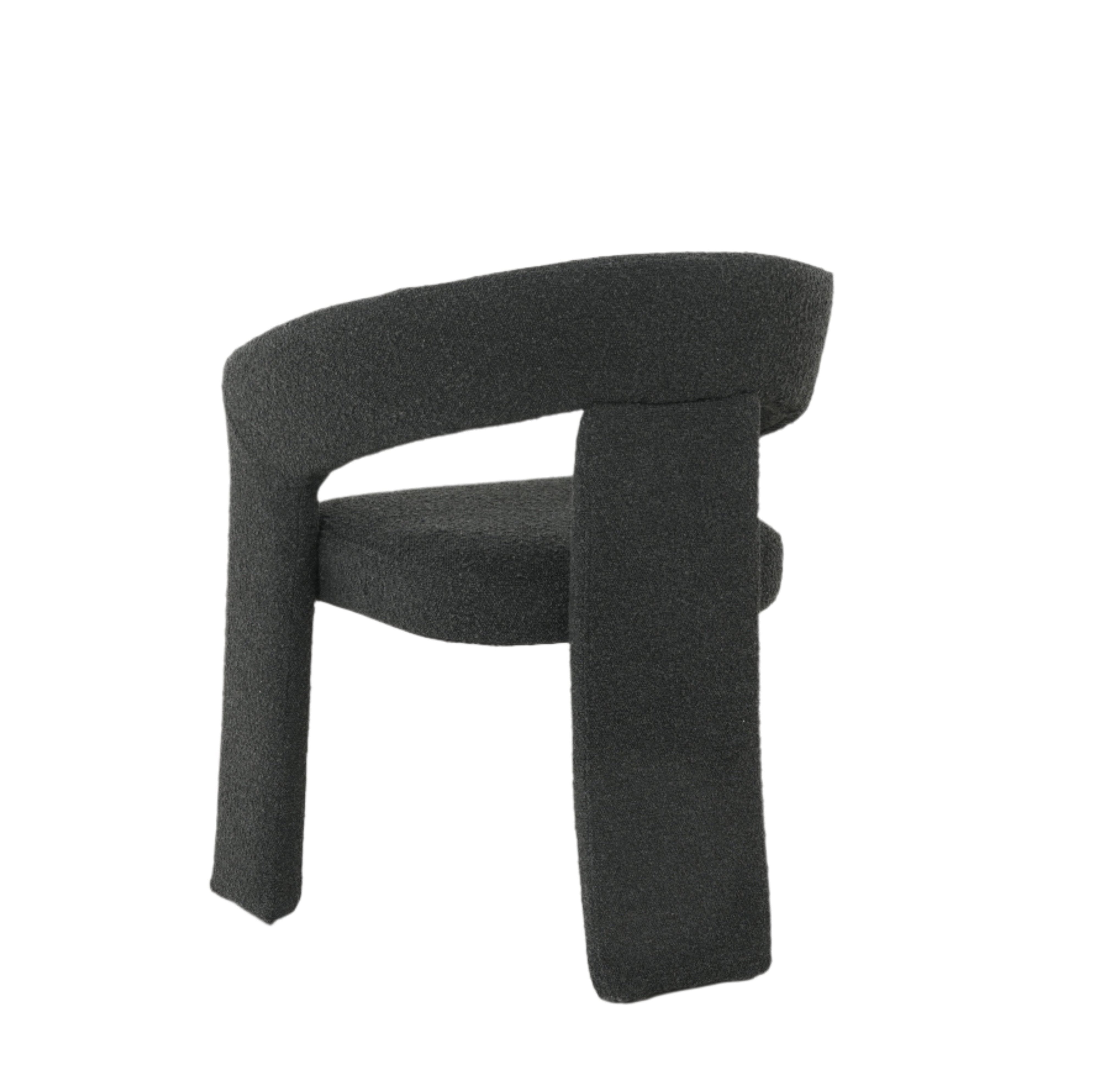 Eva Dining Chairs in Black Boucle (2pk)