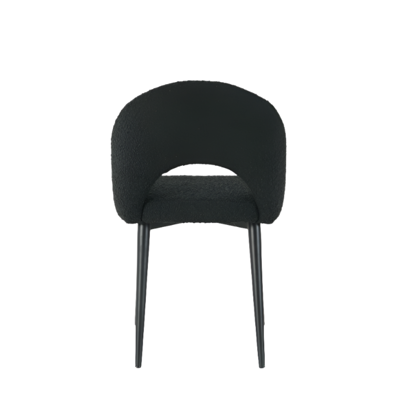 Bella Dining Chairs in Black Boucle (2pk)