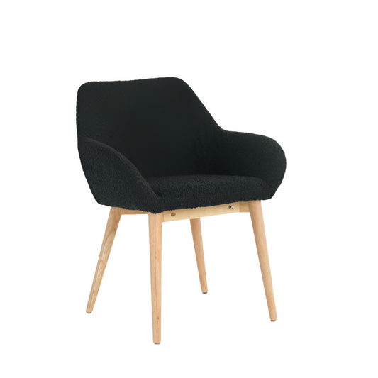 Amara Dining Chairs in Black Boucle (2pk)