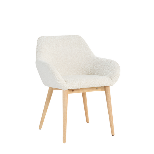 Amara Dining Chairs in Cream Boucle (2pk)