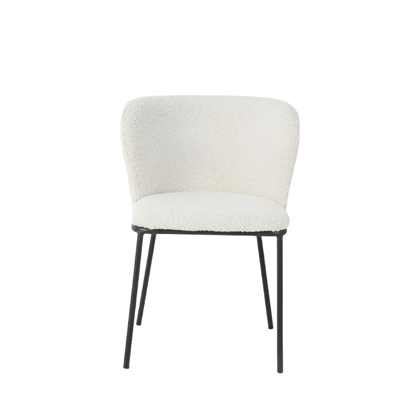 Mila Dining Chairs in Cream Boucle (2pk)