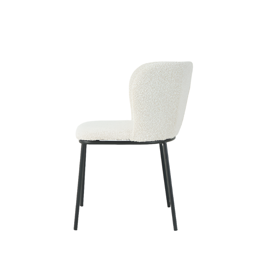 Mila Dining Chairs in Cream Boucle (2pk)