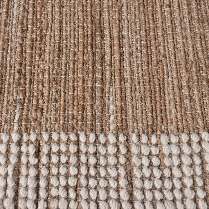 Donets Handwoven Jute & Wool Rug in Natural & Ivory (2 Sizes)