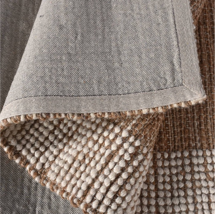 Donets Handwoven Jute & Wool Rug in Natural & Ivory (2 Sizes)