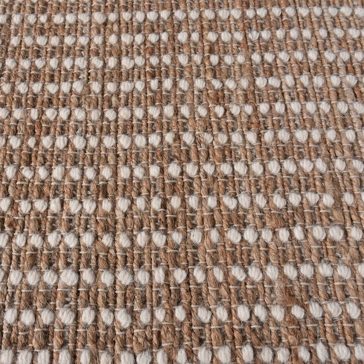 Dospat Handwoven Flat Weave Jute & Wool Rug in Natural & Ivory (2 Sizes)