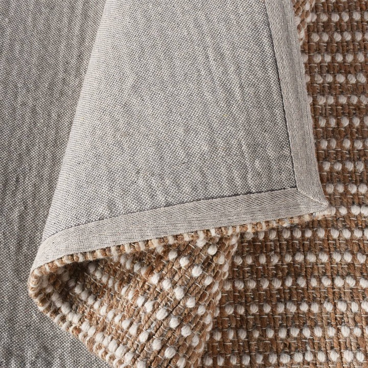 Dospat Handwoven Flat Weave Jute & Wool Rug in Natural & Ivory (2 Sizes)