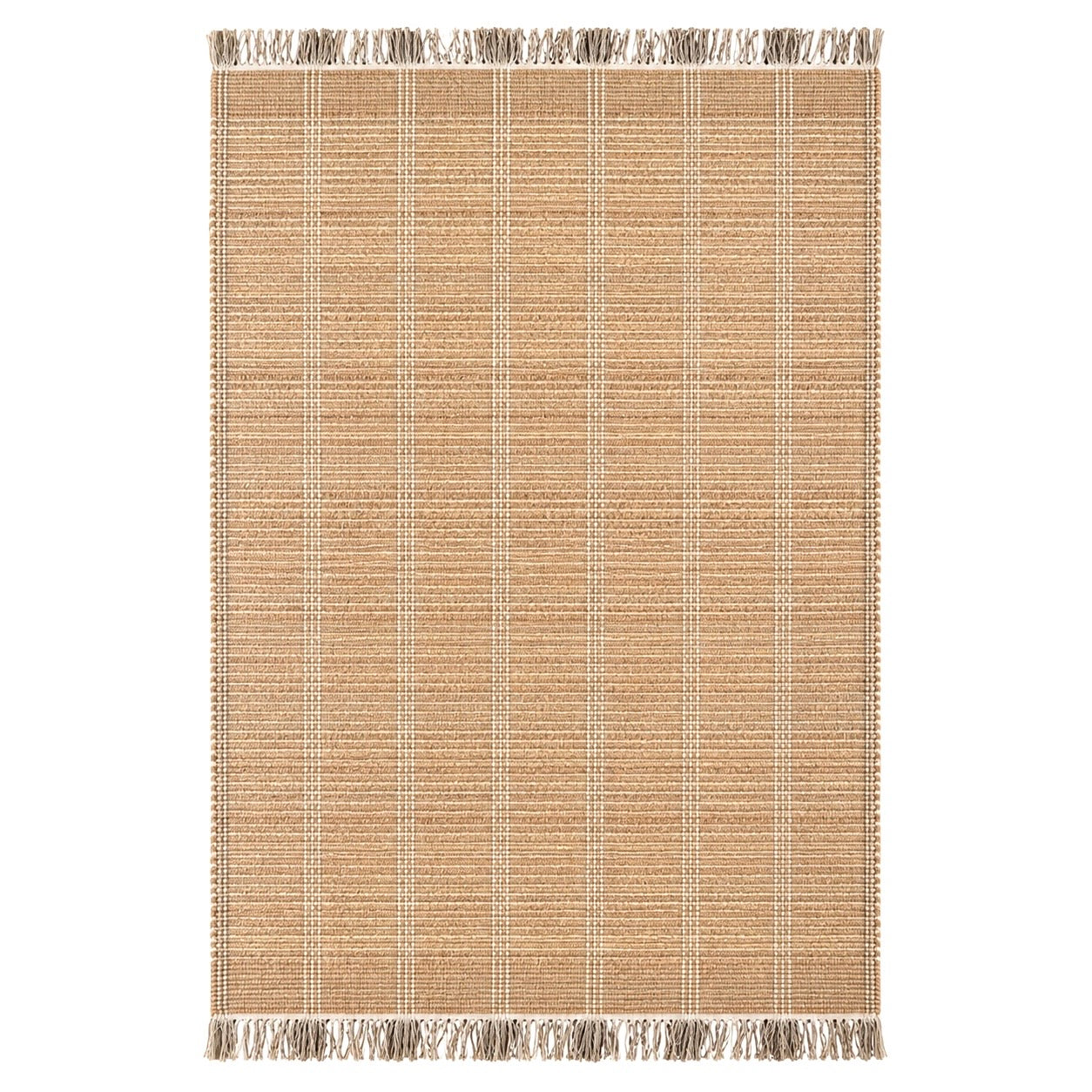 Karatag Handwoven Flat Weave Jute Rug in Natural & Ivory (2 Sizes)