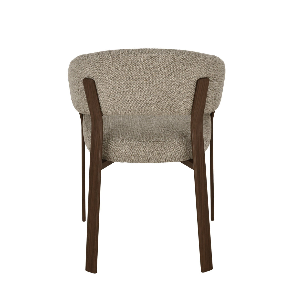 Lena Dining Chair in Stone with a Walnut Frame (2pk)