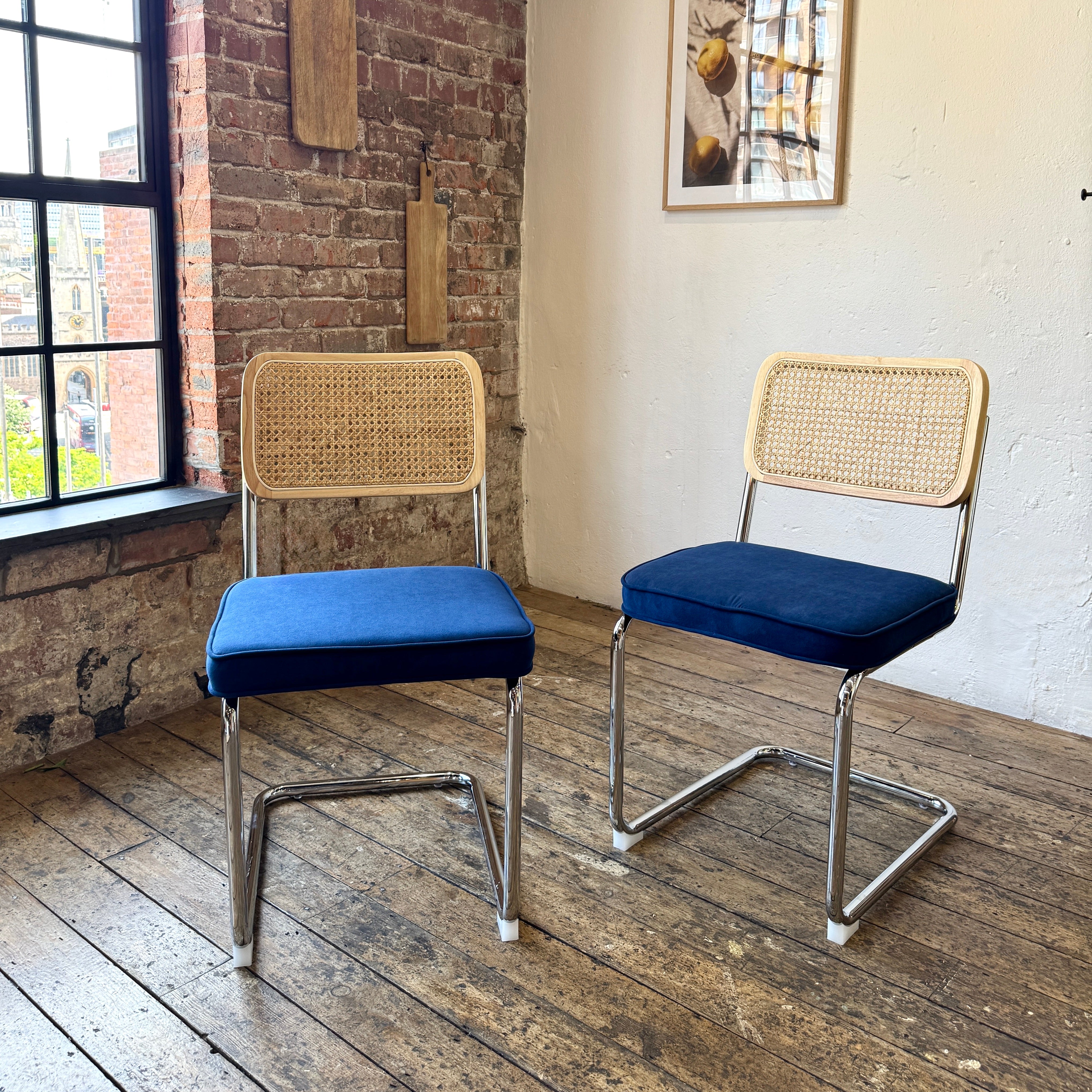 Brooklyn Rattan Chair Blue (2pk)