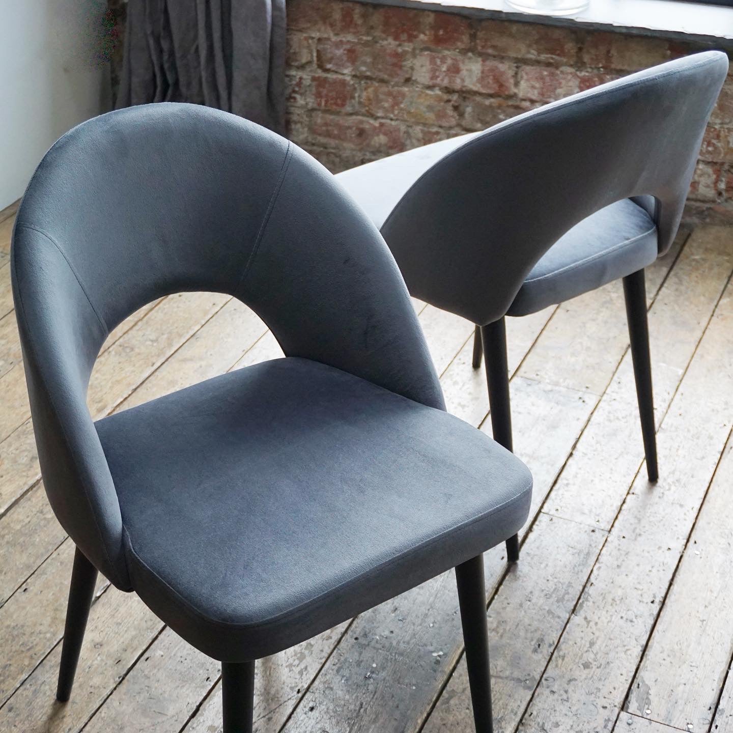 Bella Dining Chairs in Grey (2pk)