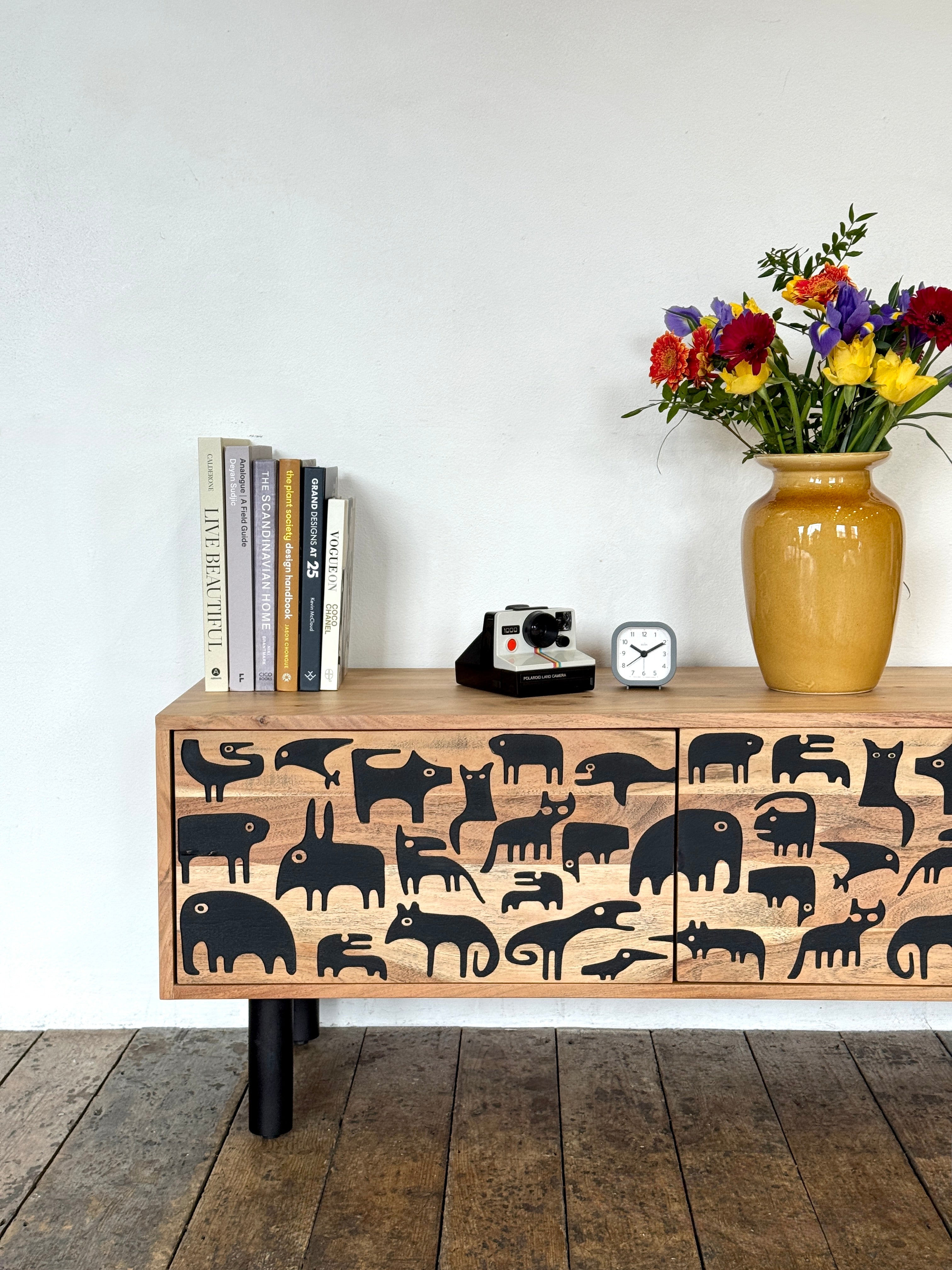 Savannah Solid Acacia Wood TV Stand (160cm)