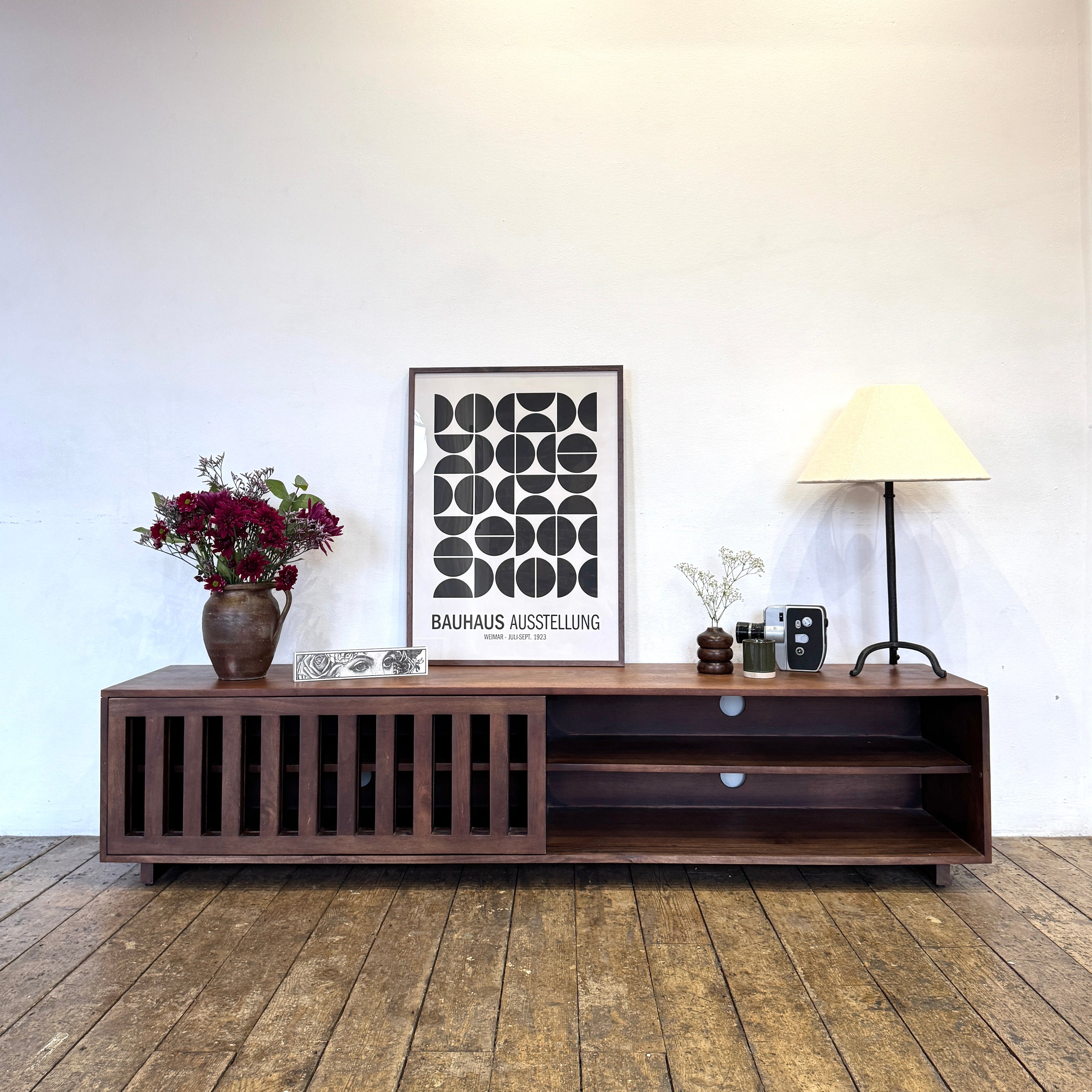 Caleb Solid Mango Wood TV Stand in Dark Brown (4 Sizes)