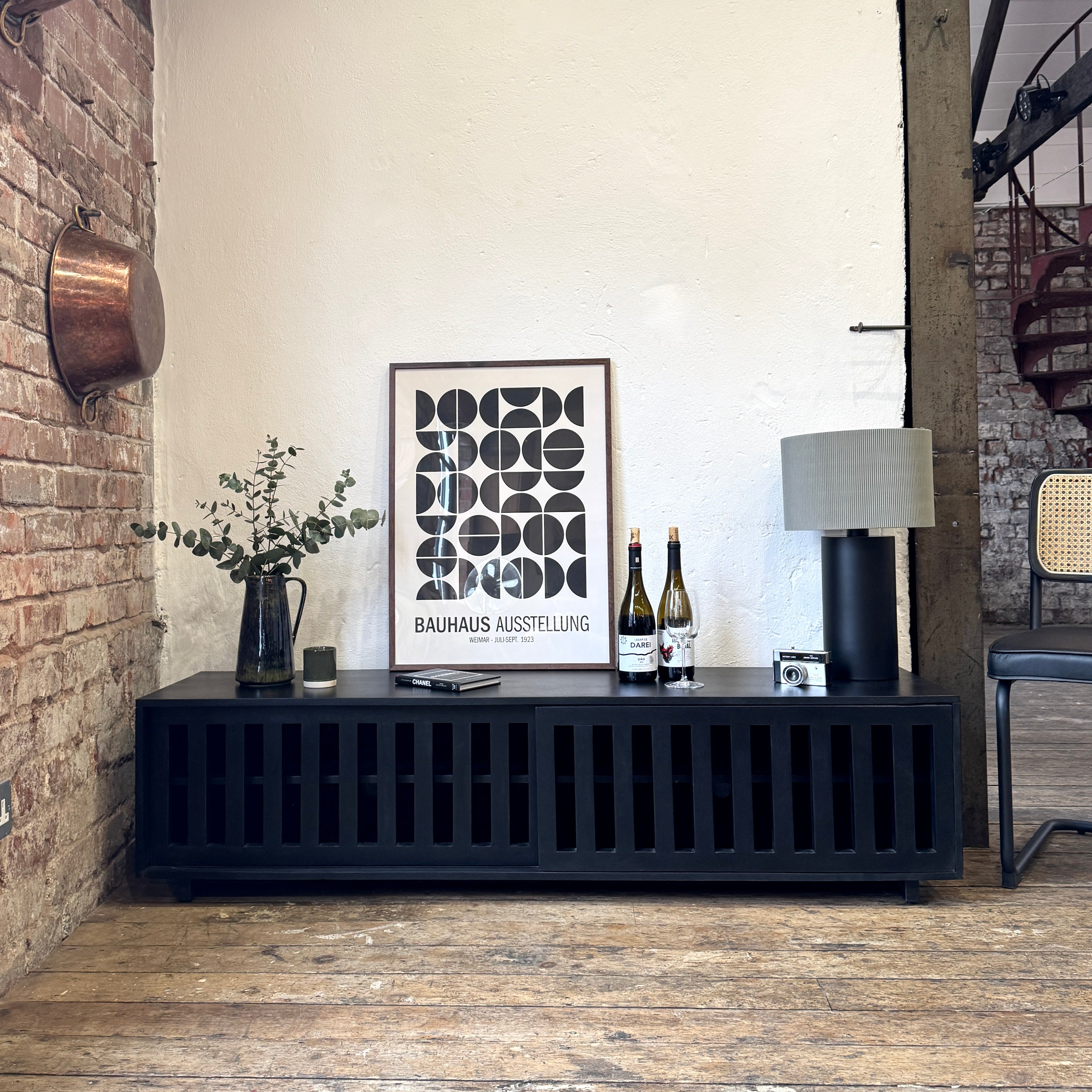 Caleb Solid Mango Wood TV Stand in Black (4 Sizes)