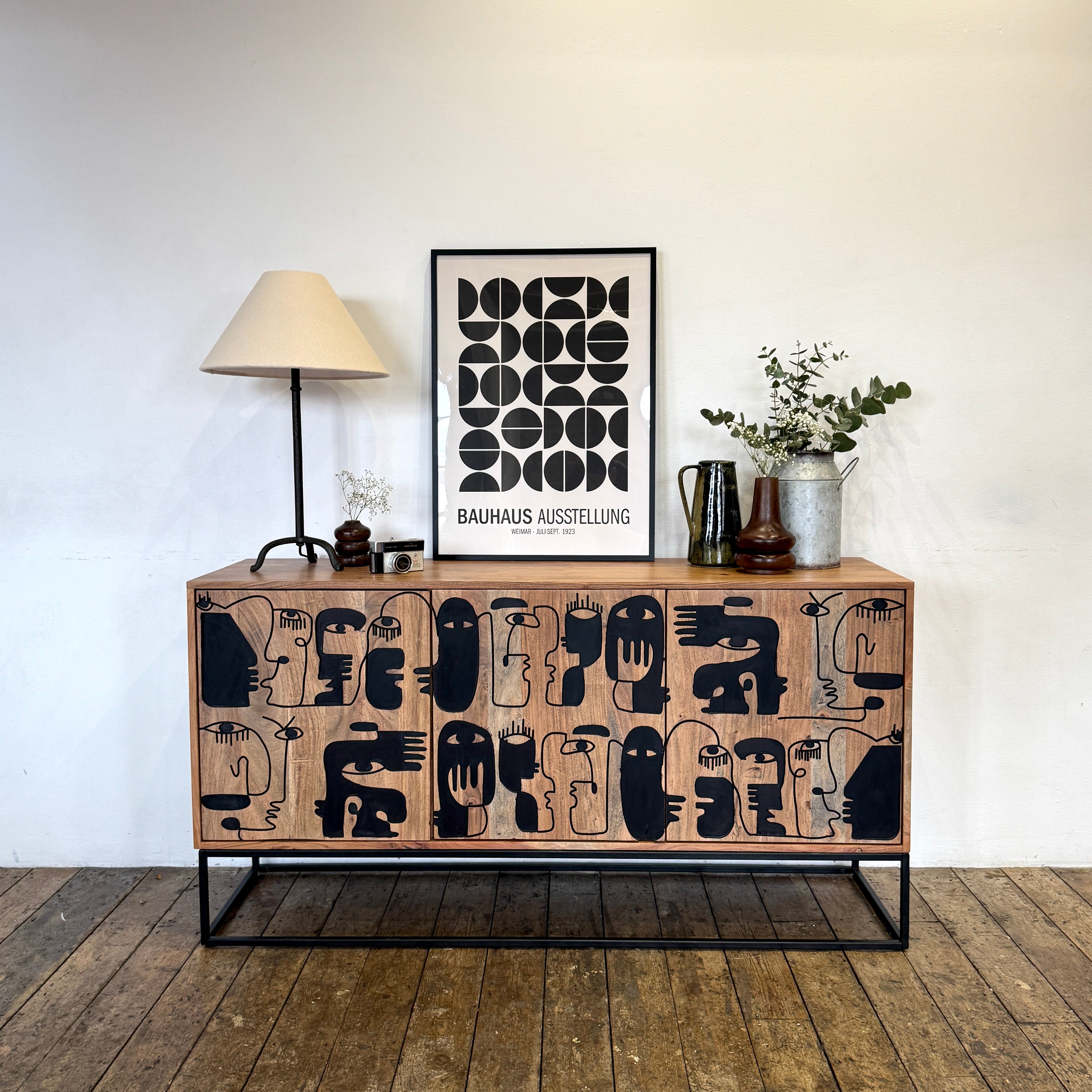 Pablo Solid Acacia Wood Large 3 Door Sideboard