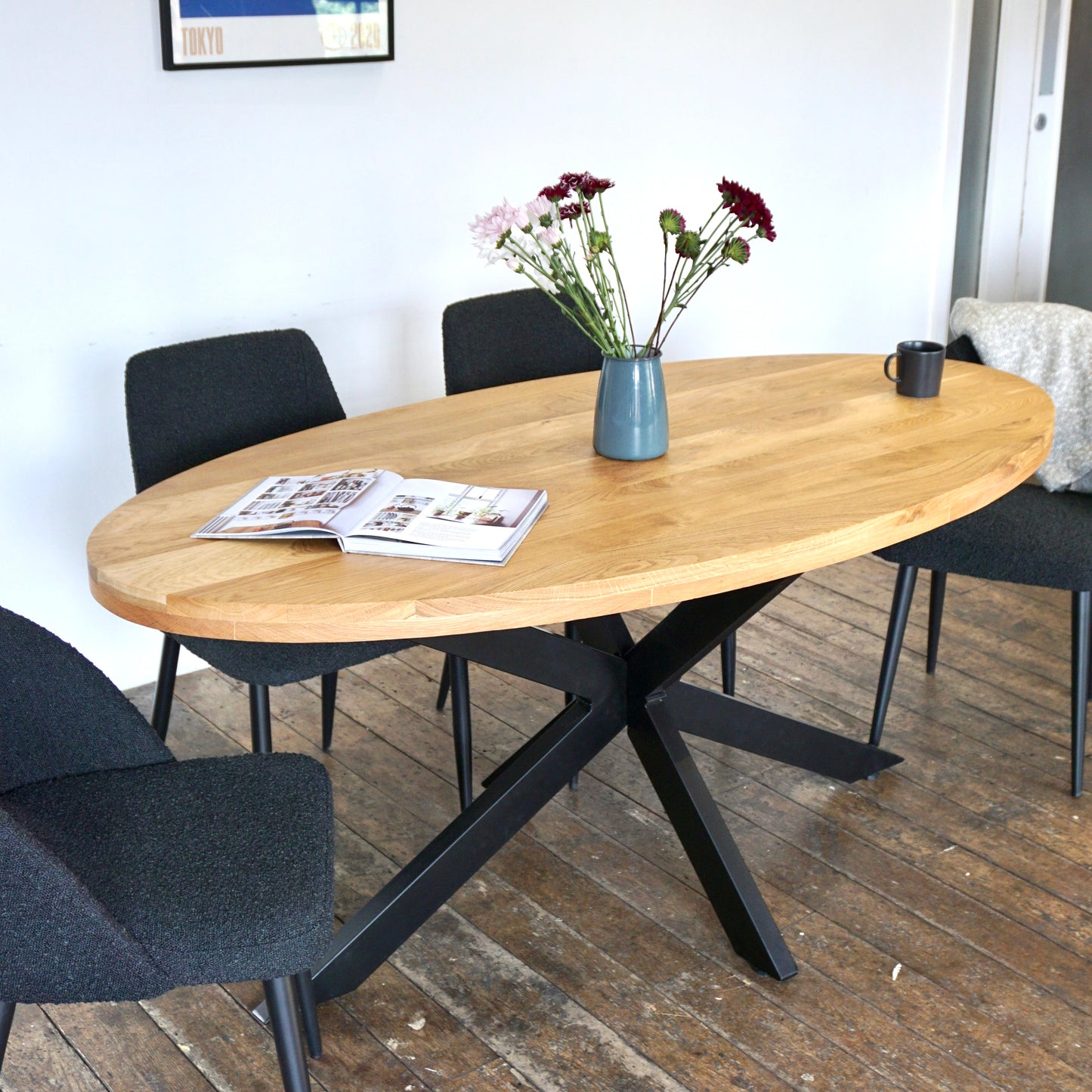 Sara Oval Solid Oak Dining Table (2 Sizes)