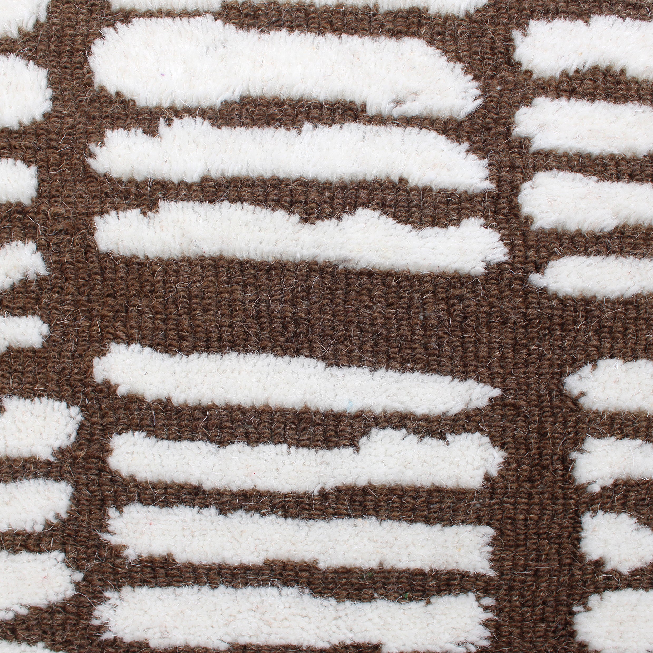 Hindon Circular Knit Wool Rug in Brown & Ivory (2 Sizes)