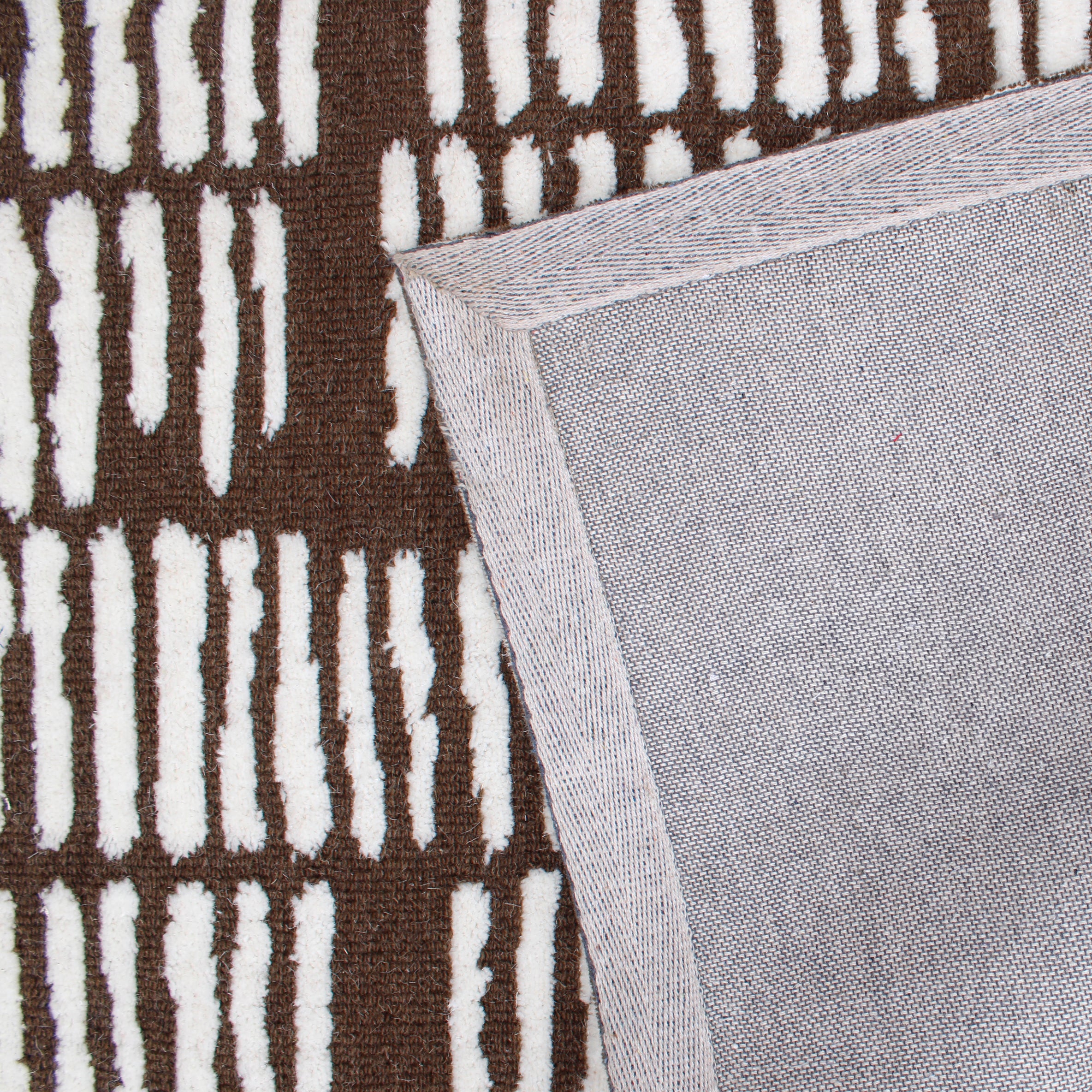 Hindon Circular Knit Wool Rug in Brown & Ivory (2 Sizes)