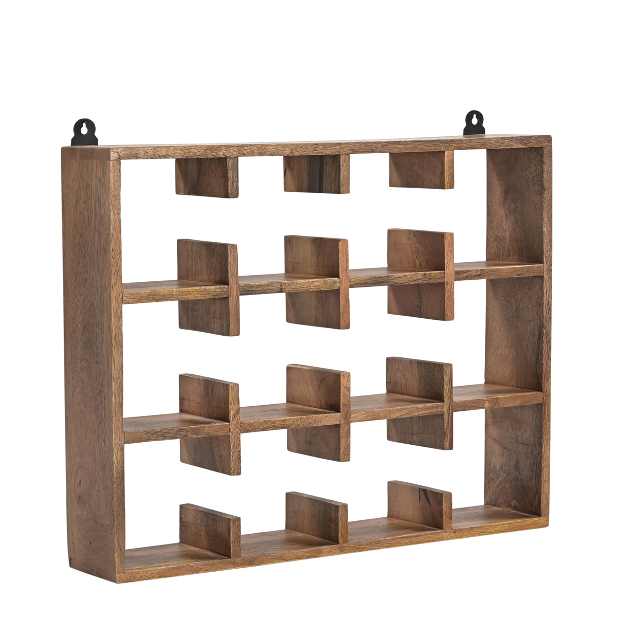 Magu Cup Shelf 4 by 3 in Light Brown