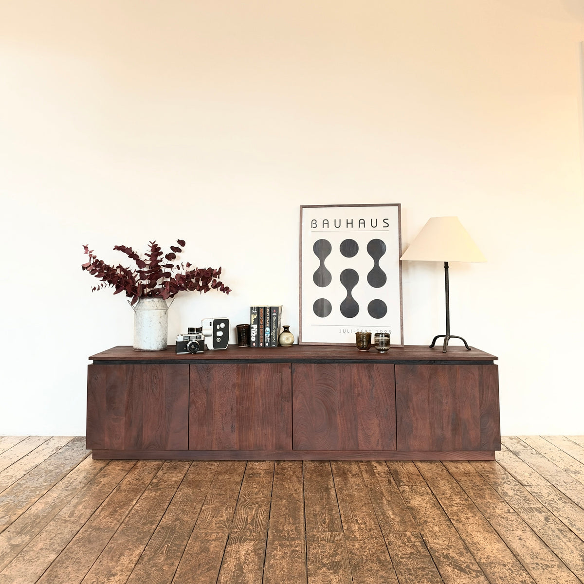 Avery Solid Mango Wood Large TV Stand in Brown (180cm)