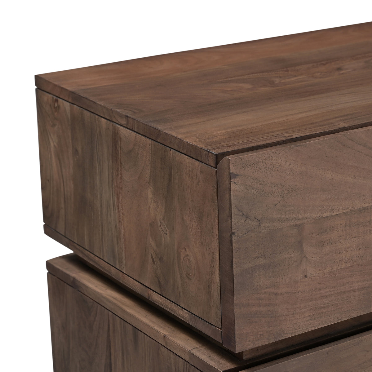 Richmond Solid Acacia Wood Large 9 Drawer Chest in Walnut