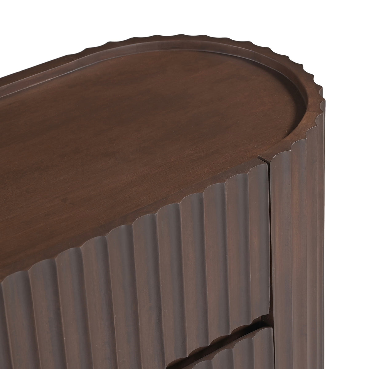 Theo Solid Mango Wood 3 Drawer Chest in Walnut
