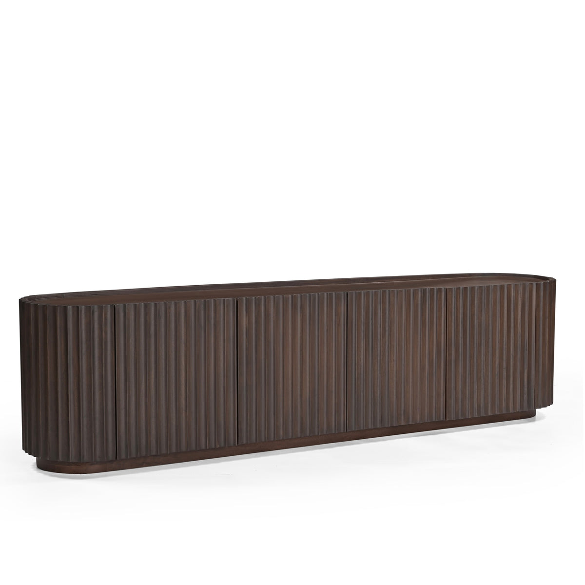 Theo Solid Mango Wood Large TV Stand in Walnut (200cm)