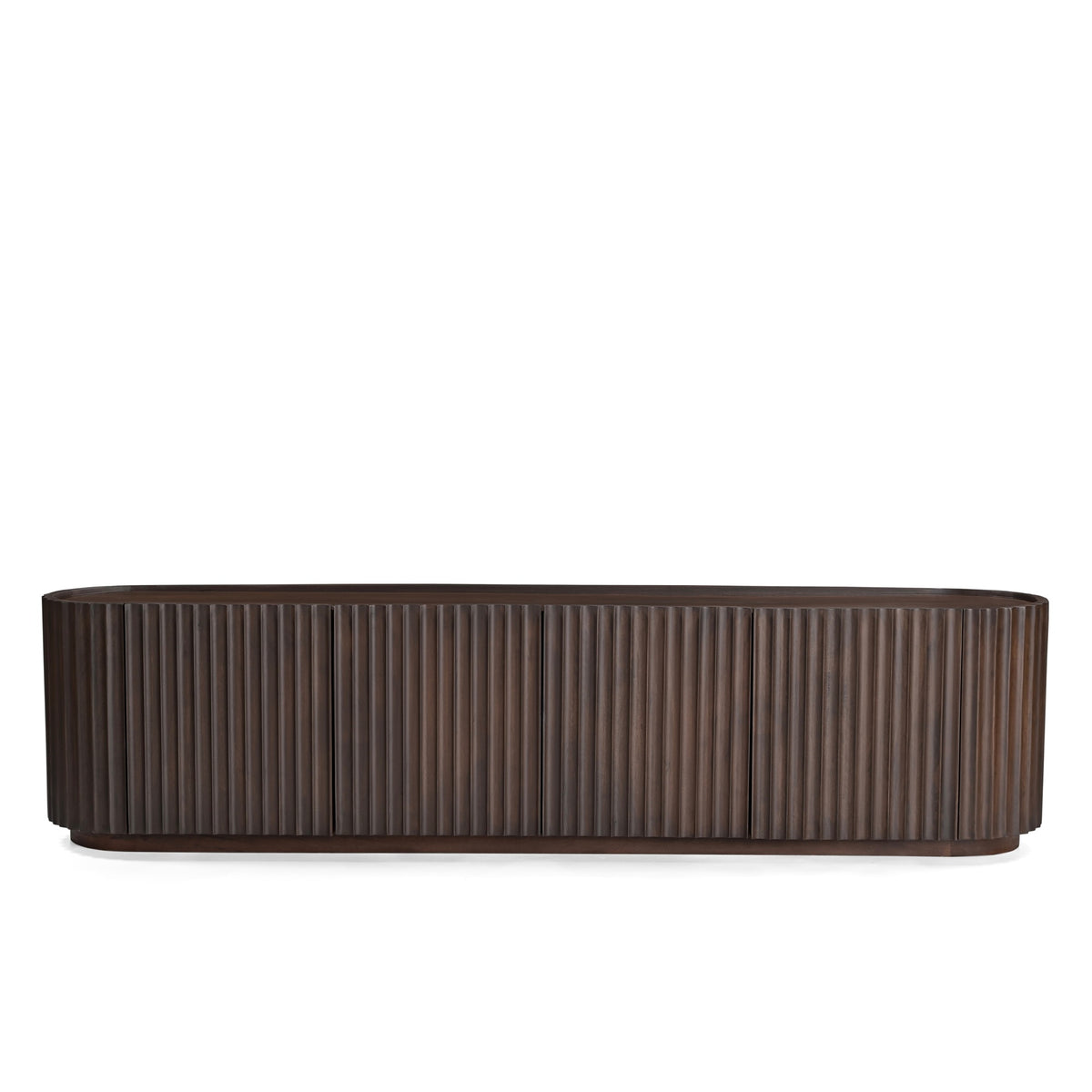 Theo Solid Mango Wood Large TV Stand in Walnut (200cm)
