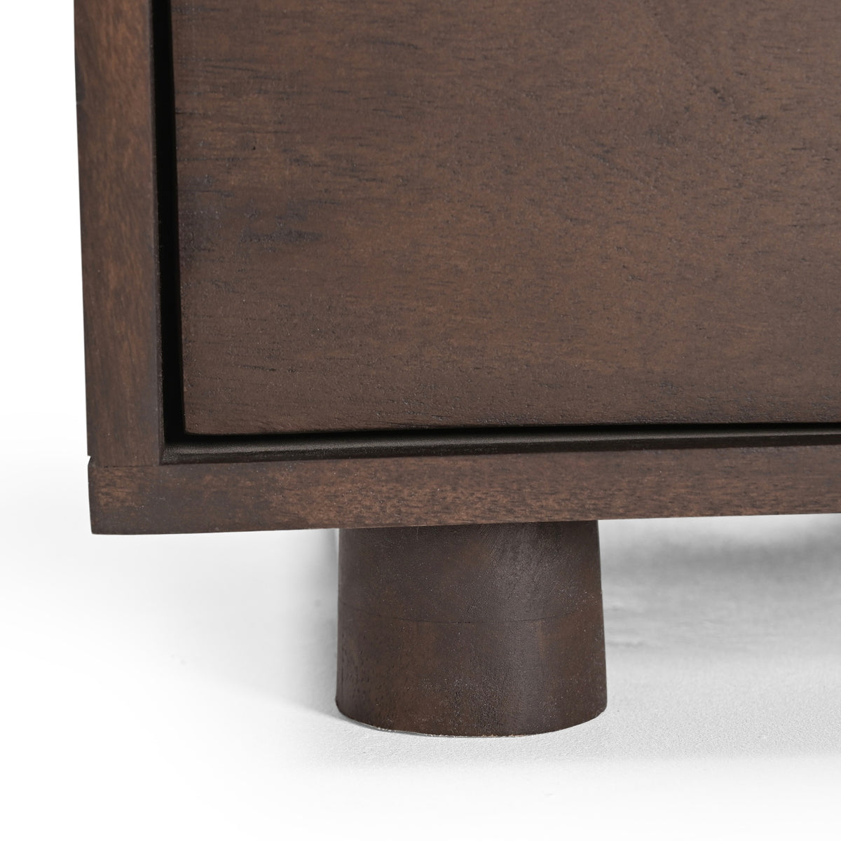 Elmora Solid Mango Wood 3 Drawer Chest in Walnut