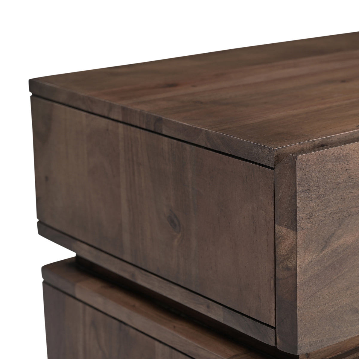 Richmond Solid Acacia Wood Bedside Table in Brown