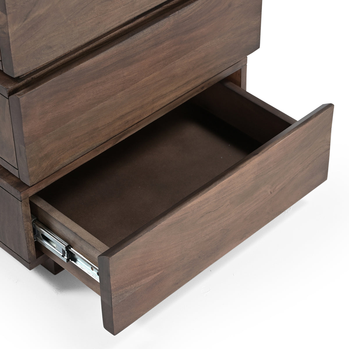 Richmond Solid Acacia Wood Bedside Table in Brown