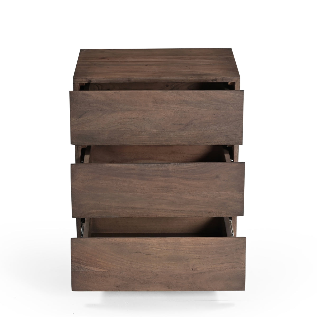 Richmond Solid Acacia Wood Bedside Table in Brown