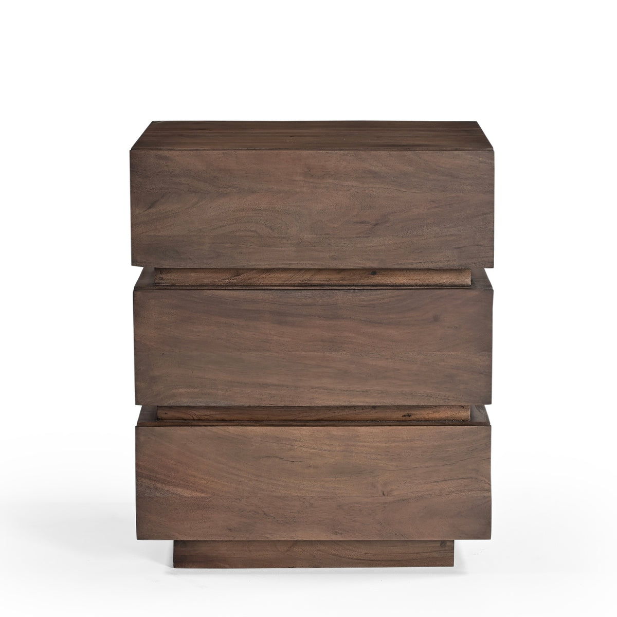 Richmond Solid Acacia Wood Bedside Table in Brown