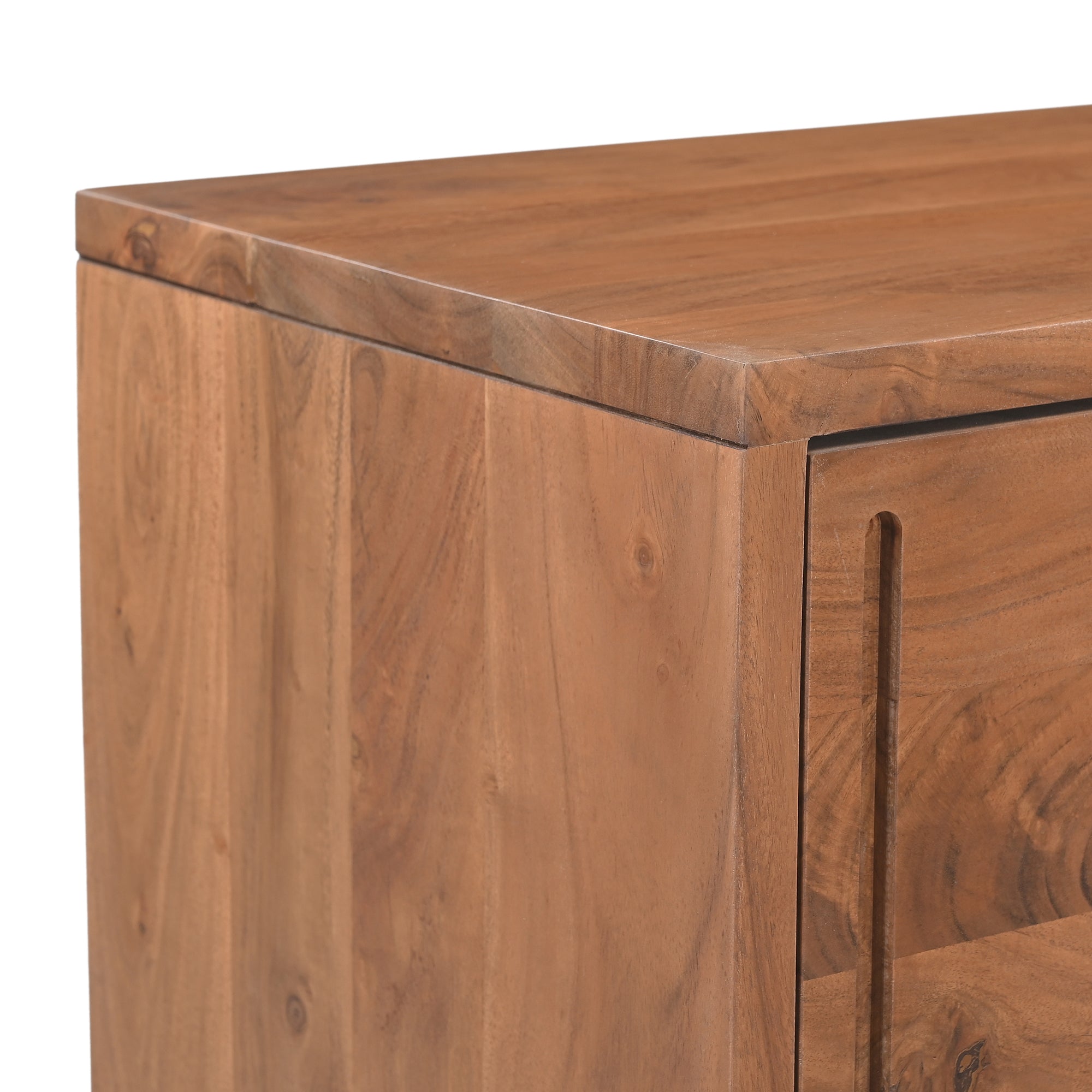 Kanso Solid Acacia Wood 2 Door Sideboard Honey Brown