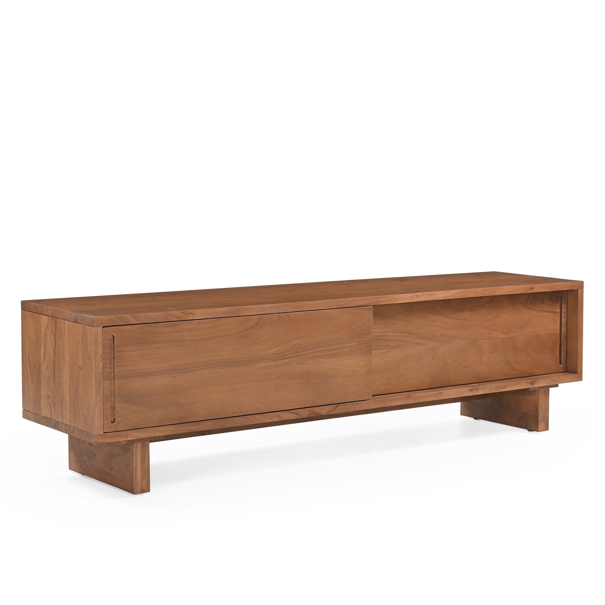 Kanso Solid Acacia Wood TV Unit Honey Brown