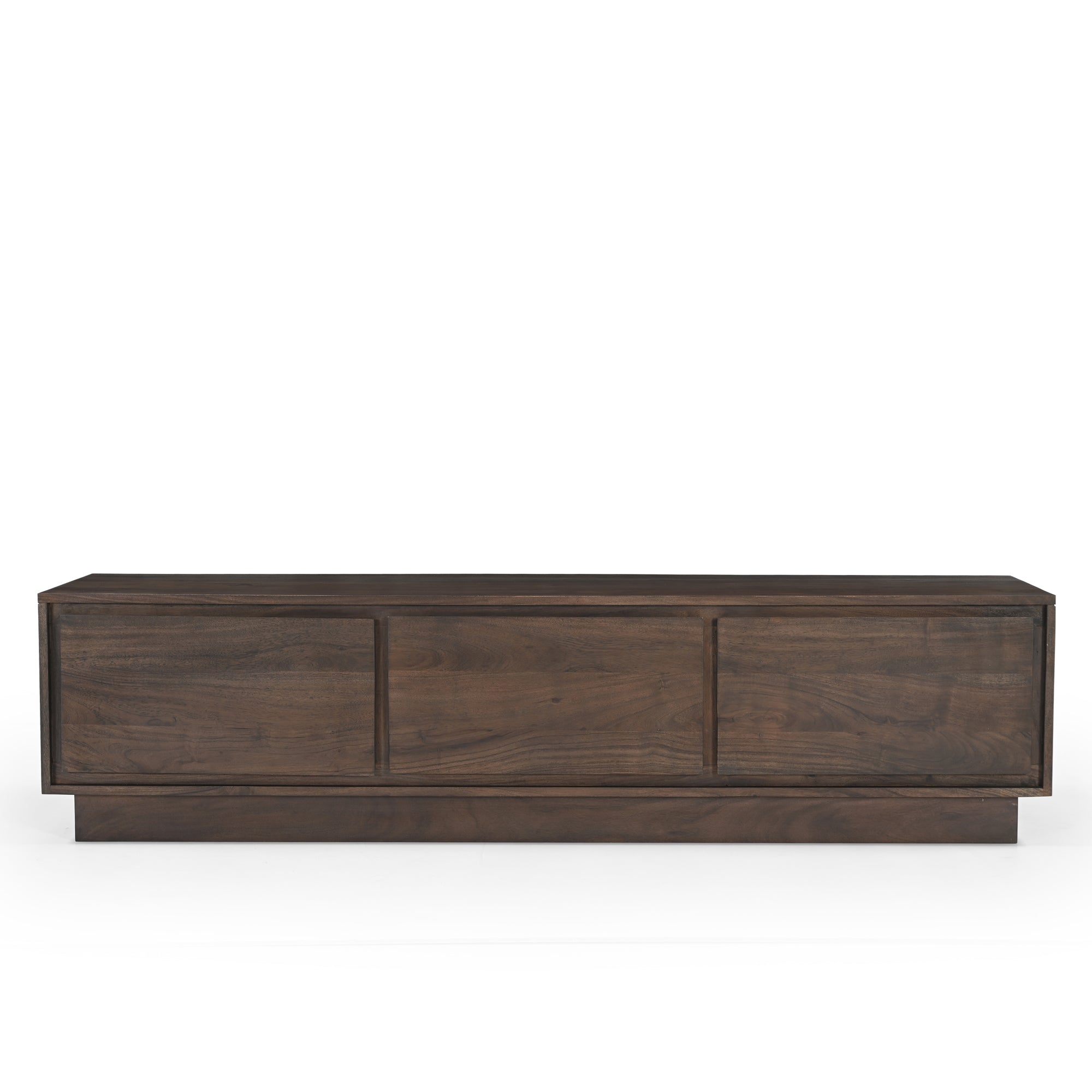 Kawa Solid Acacia Wood TV Unit Dark Brown