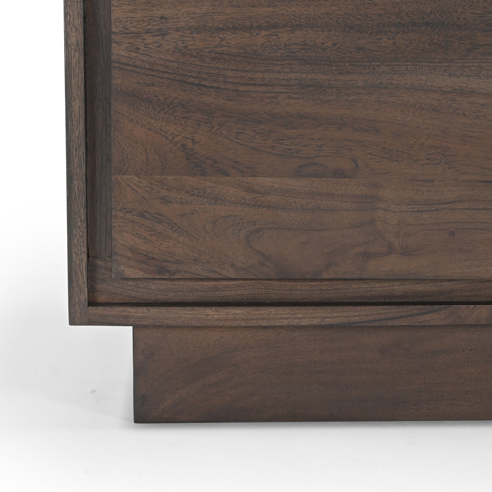 Kawa Solid Acacia Wood TV Unit Dark Brown