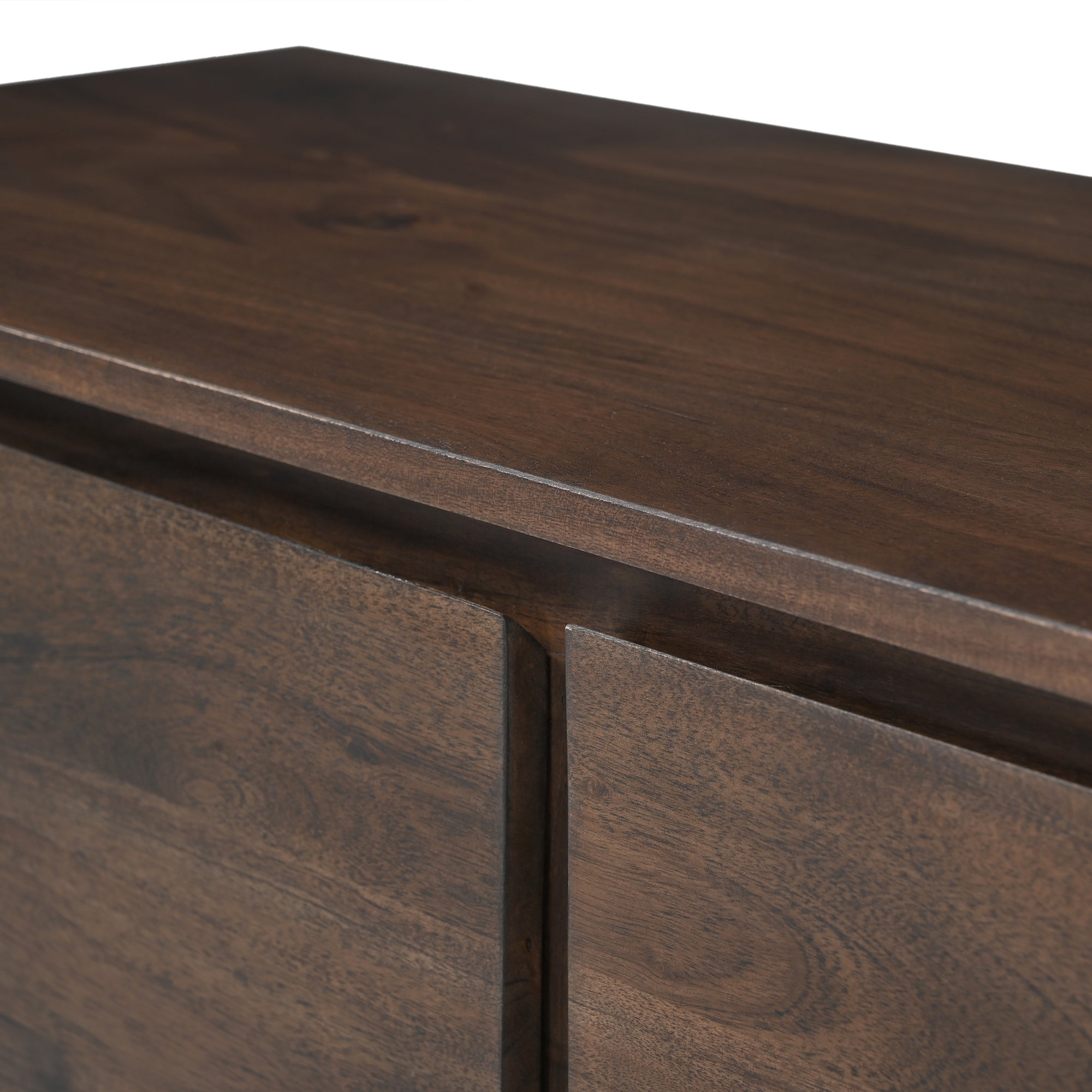 Kawa Solid Acacia Wood TV Unit Dark Brown