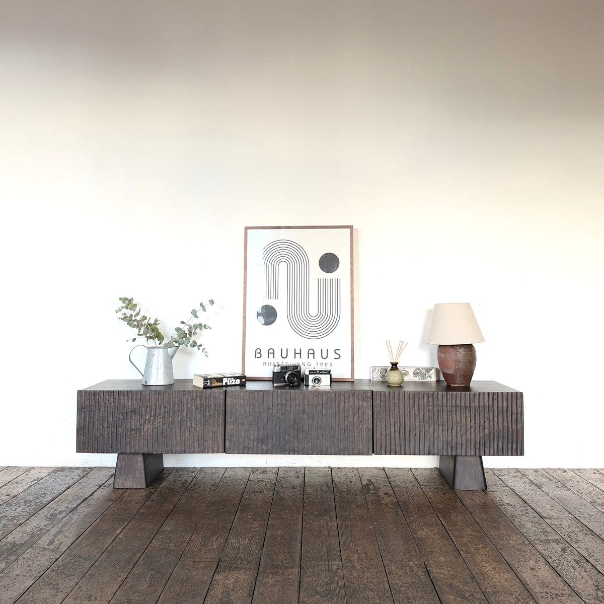 Hades Solid Acacia Wood TV Unit Dark Brown (2 Sizes)